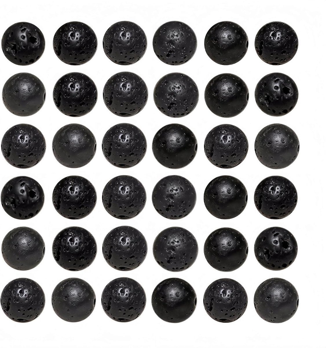 200 stuks 8 mm Natuurlijke Steenkraal Zwarte Lava Ronde Losse Kralen voor Maken Sieraden Armbanden en Halskettingen A31