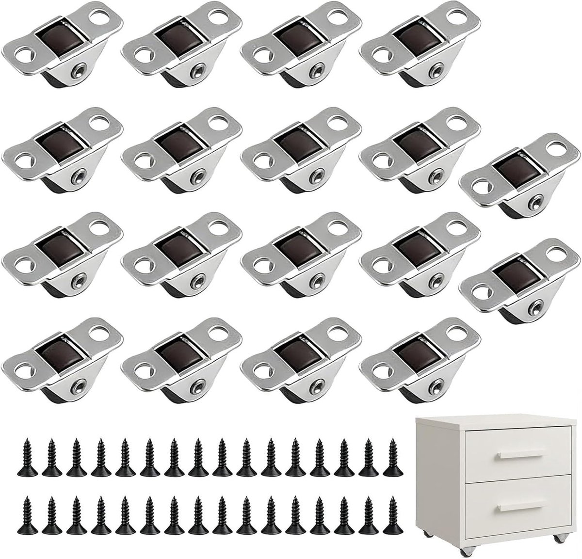 meubelwieltjes klein 18 stuks rubber wielen 12mm zwart mini meubelrollen set met schroeven voor kast lade vloervriendelijk