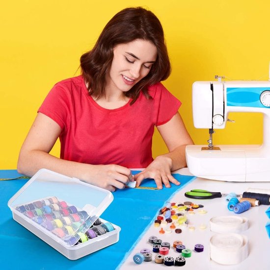 Spoelopbergdoos, 30 Slots Transparante Naaimachine-klossenorganisator Plastic Lege Spoelen Opbergkoffer Klossenhouder voor Naaiwerkopslag — afbeelding 2