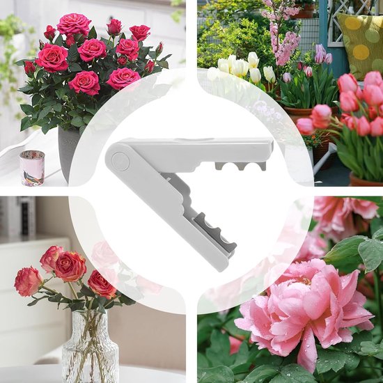 Rozenstekker Gereedschap - Bladtang Bloemenextractor - Bloemen Schikken - Antislip Buitenkant - 14 x 3 x 2 cm - Wit — afbeelding 4