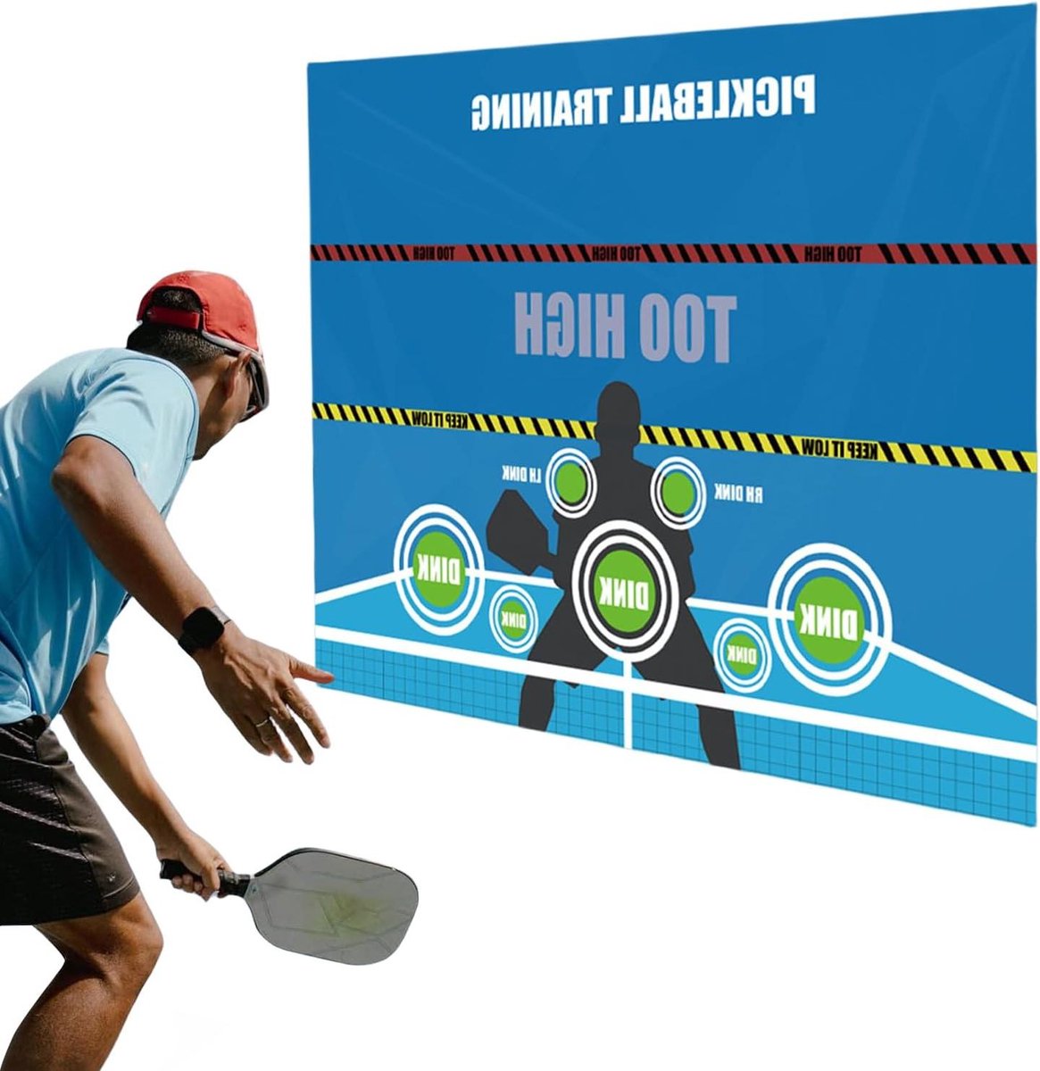 Pickleball Wandtrainer - Pickleball Rebounder - Pickleball Spel Verbeteren - Zelfstandige Training - 120 x 90 cm - Niet gespecificeerd