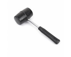 Rubber Hamer - Montagehamer Met Stalen Steel - Massieve Rubberen Kop - 26 cm - Zwart