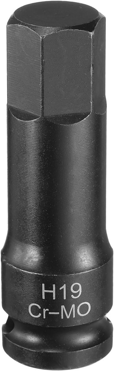 19 mm zeskantige slagschroevendraaier-bit-stopcontact H19 1/2 inch CR-MO-staal fosfaat verlengstuk zeskantschroevendraaier socket adapter voor auto-monteur werk reparatie onderhoud