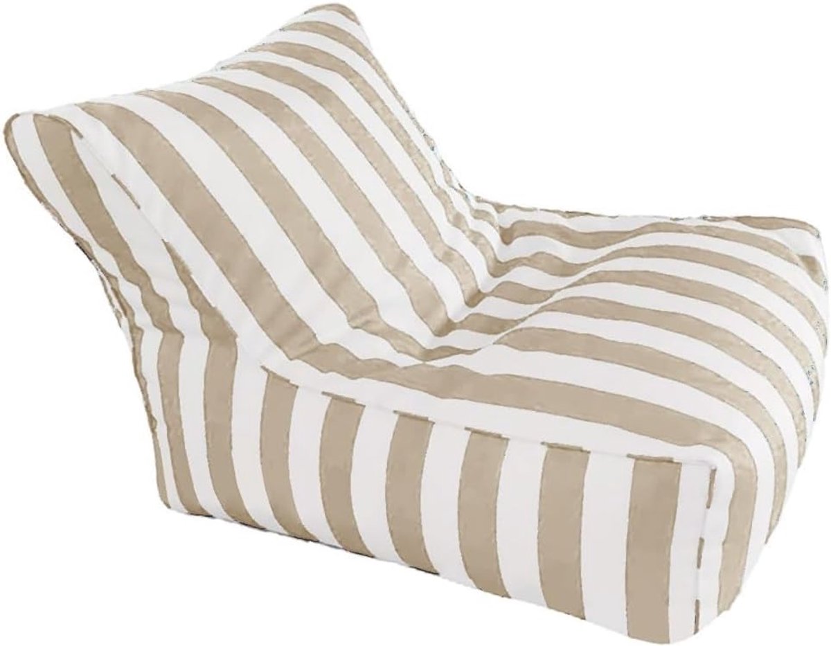 zitzak for zwembad - Originele volwassen maat drijvende zitzakken for zwembaden - Drijvende zitzak for zwembad - Gestreepte zitzakhoes for buiten(Light khaki-stripe)