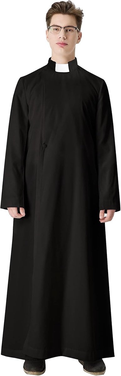 Soutane Kostuum voor Volwassenen, Priester, Toga, Klerus, Kanzel, Vestment, Pfarrer Kerk, Zwart, Rood, Wit