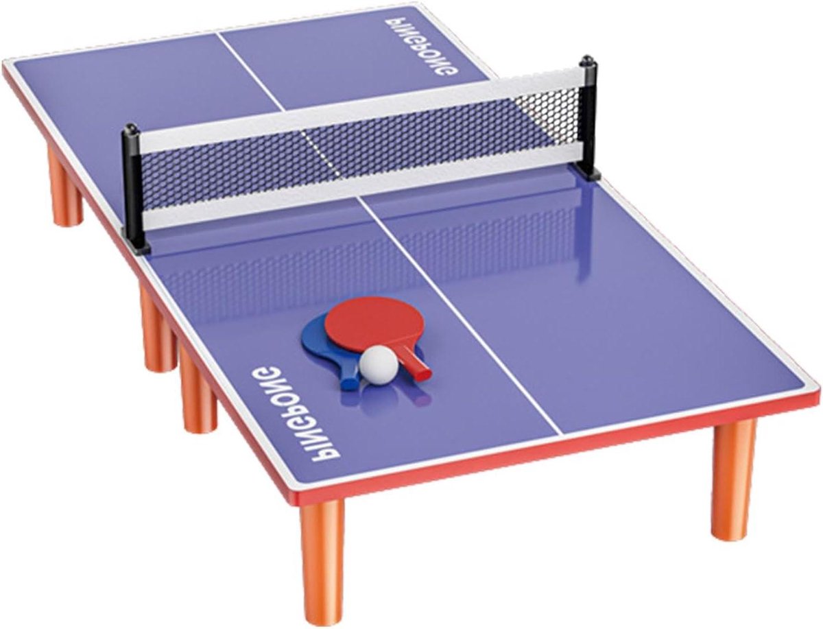 Mini Tafeltennistafel - Draagbare Tafeltennis - Familieplezier Binnen - Inklapbaar Ontwerp - 60 cm - Niet gespecificeerd