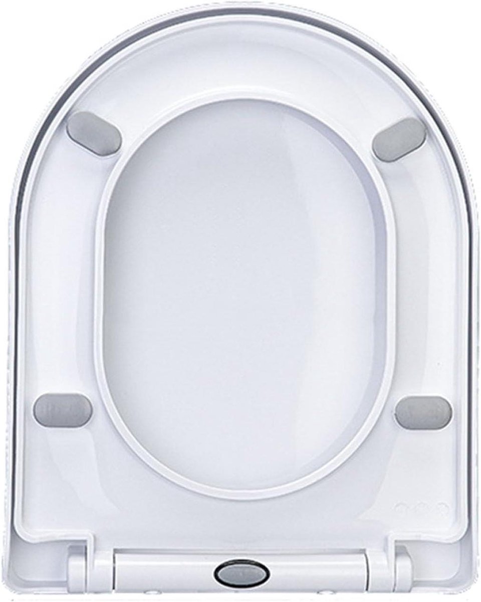 D-vormige toiletbril - Softclose bril - Badkamer vernieuwen - Snelontgrendeling functie - 34 x 425 cm - Wit