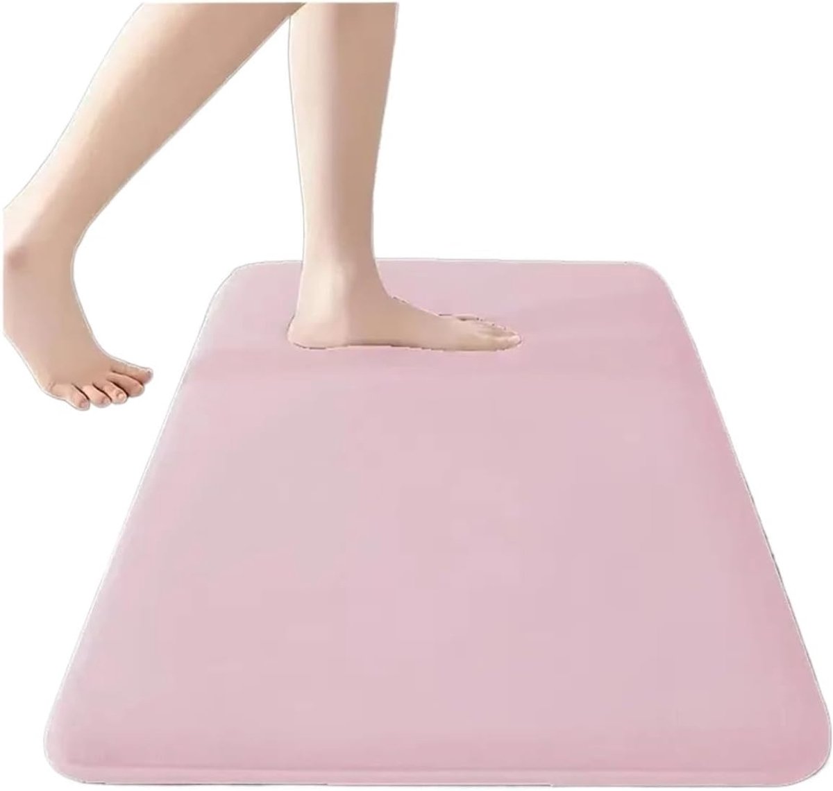 KZQ Antislip Badkamermat - Sneldrogend, zeer absorberend en zacht aanvoelend - Geschikt voor badkamers, hallen en doucheruimtes - 60x90 cm - Roze