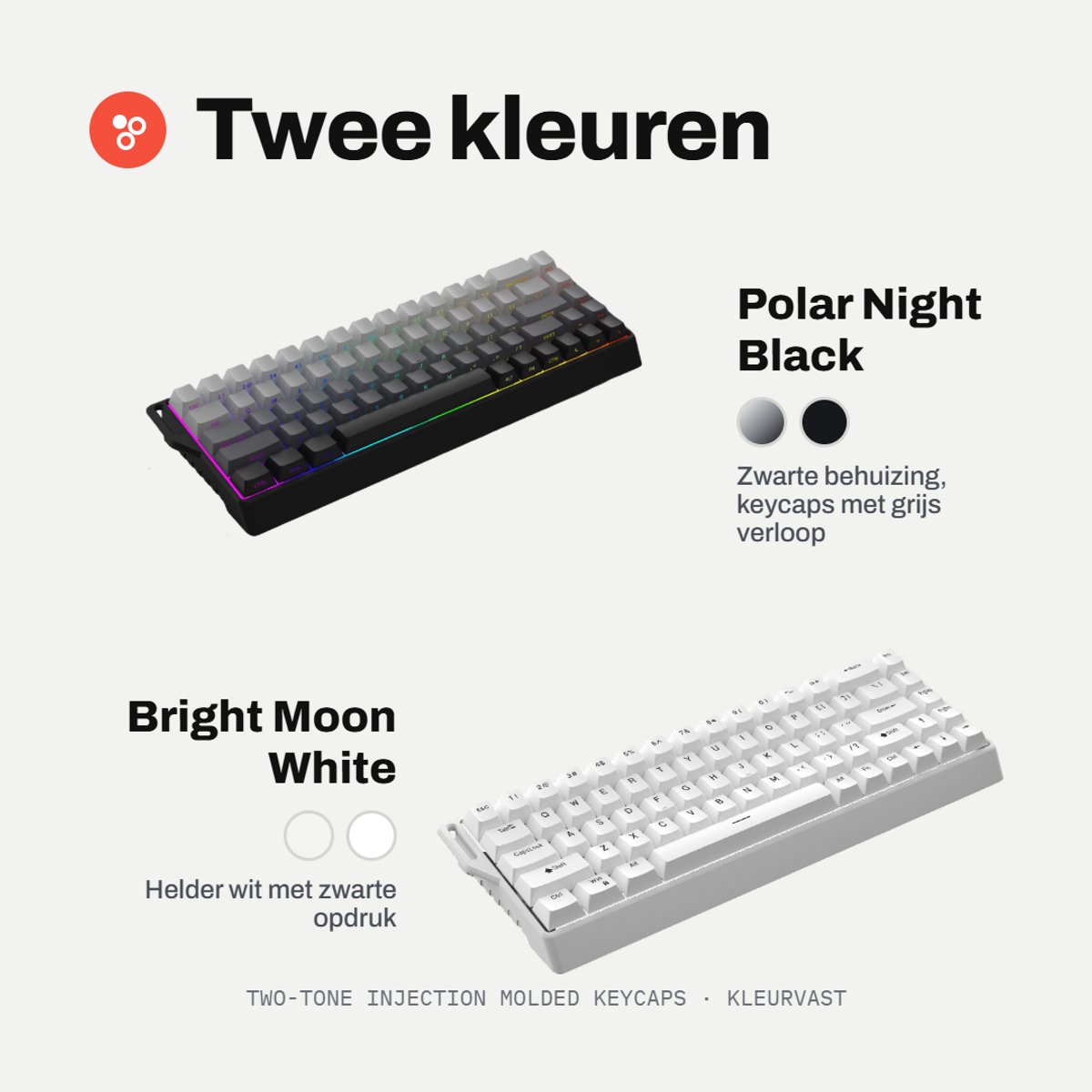 Amply K68 Mechanisch Gaming Toetsenbord - Draadloos Bluetooth & 2.4GHz en Bedraad thumbnail 3