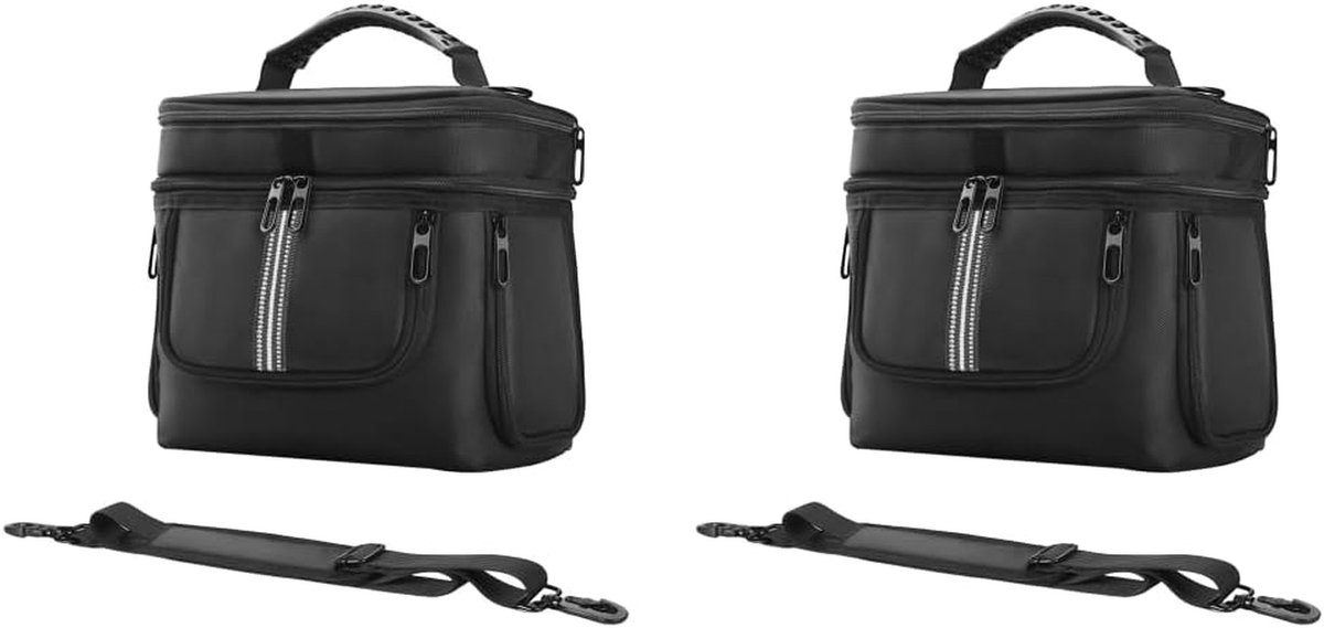 Draagtas Powerstation - Transportcase Opbergtas - Outdoor Activiteiten - Waterdicht Materiaal - 2 stuks - Zwart