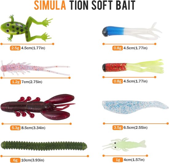 Vissen Lokken Set - Aas Tackle Kit - Vissen met gezin - 301 Delige Collectie - M - Willekeurige kleur — afbeelding 4