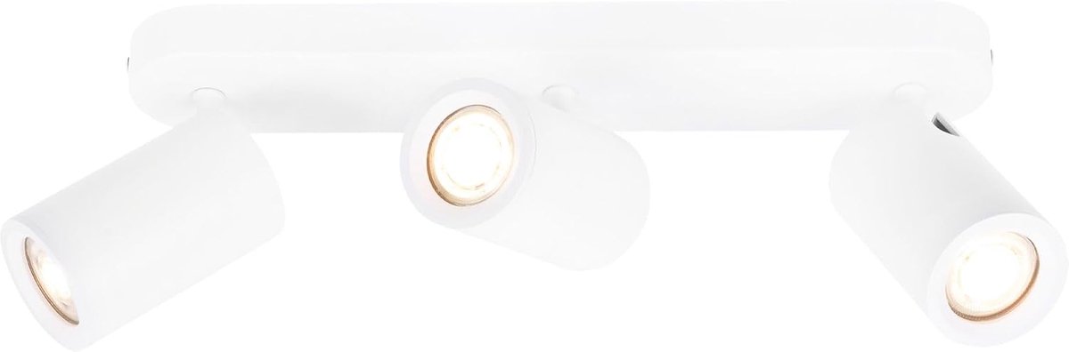 - LED Plafondspot, Wit 3-lichts, Dimbaar, 3W, 4000K, Rechthoek, Kantelbaar, GU10 fitting & Lamp, IP20