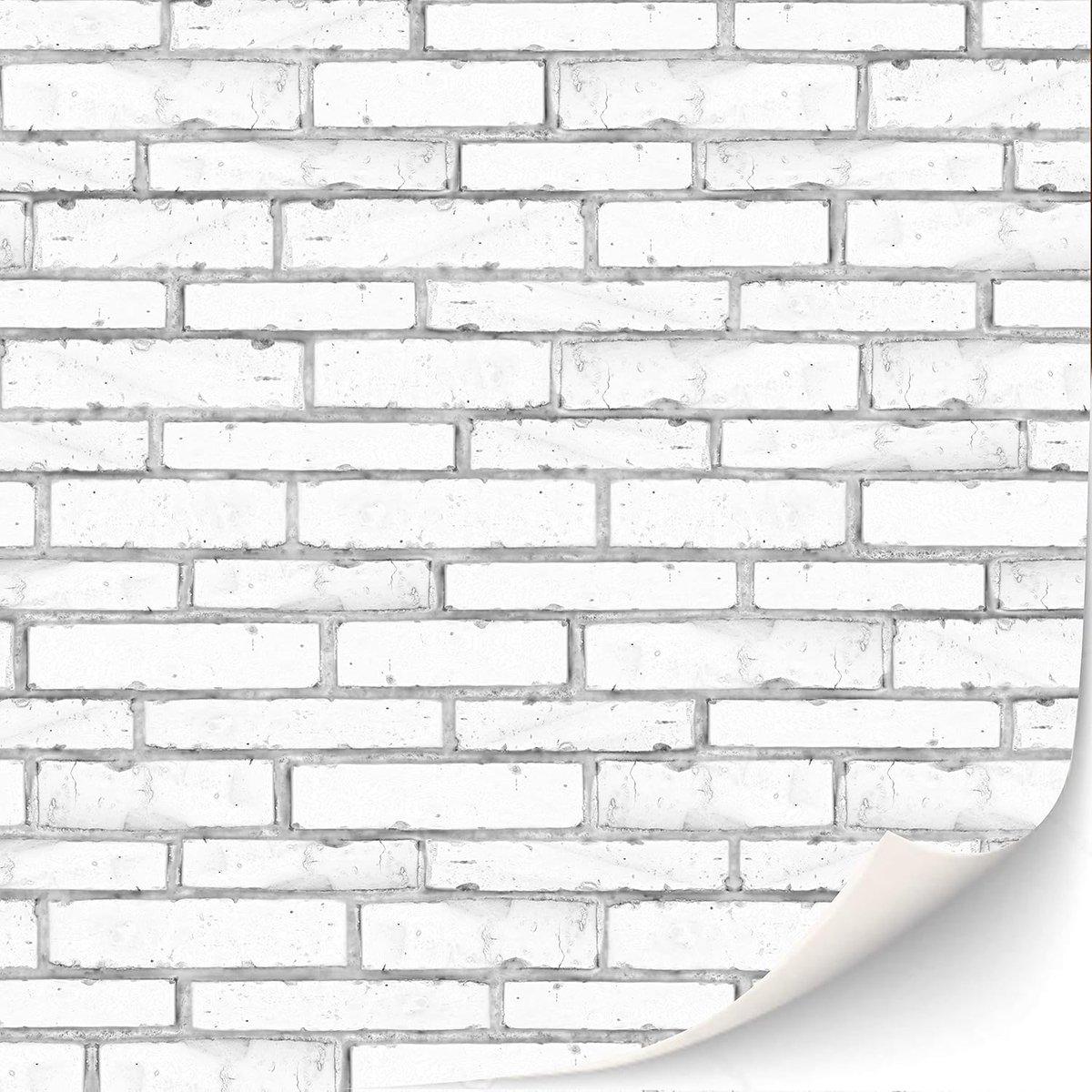 3 vellen zelfklevende bakstenen wandbekleding voor poppenhuizen schaal 1:12 (witte stenen)