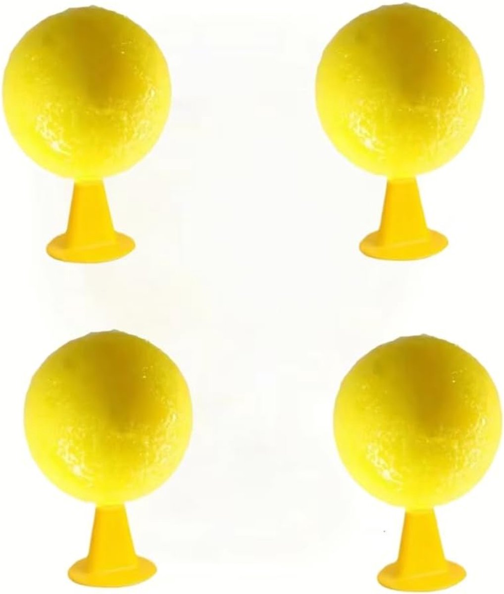 4 stuks gele fruitvliegenval, kleverige ballen, natuurlijke en milieuvriendelijke fruitvliegenval, mierenval, muggen en spinnen