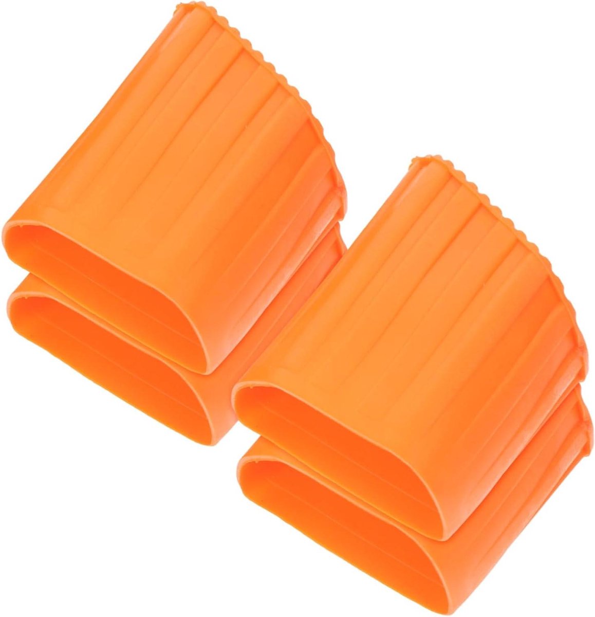 Ladder Matten - Ladder Voetkappen Rubber - Vloer Beschermen - Verbeterde Stabiliteit - 5 x 4.5 x 2.5 cm - Oranje