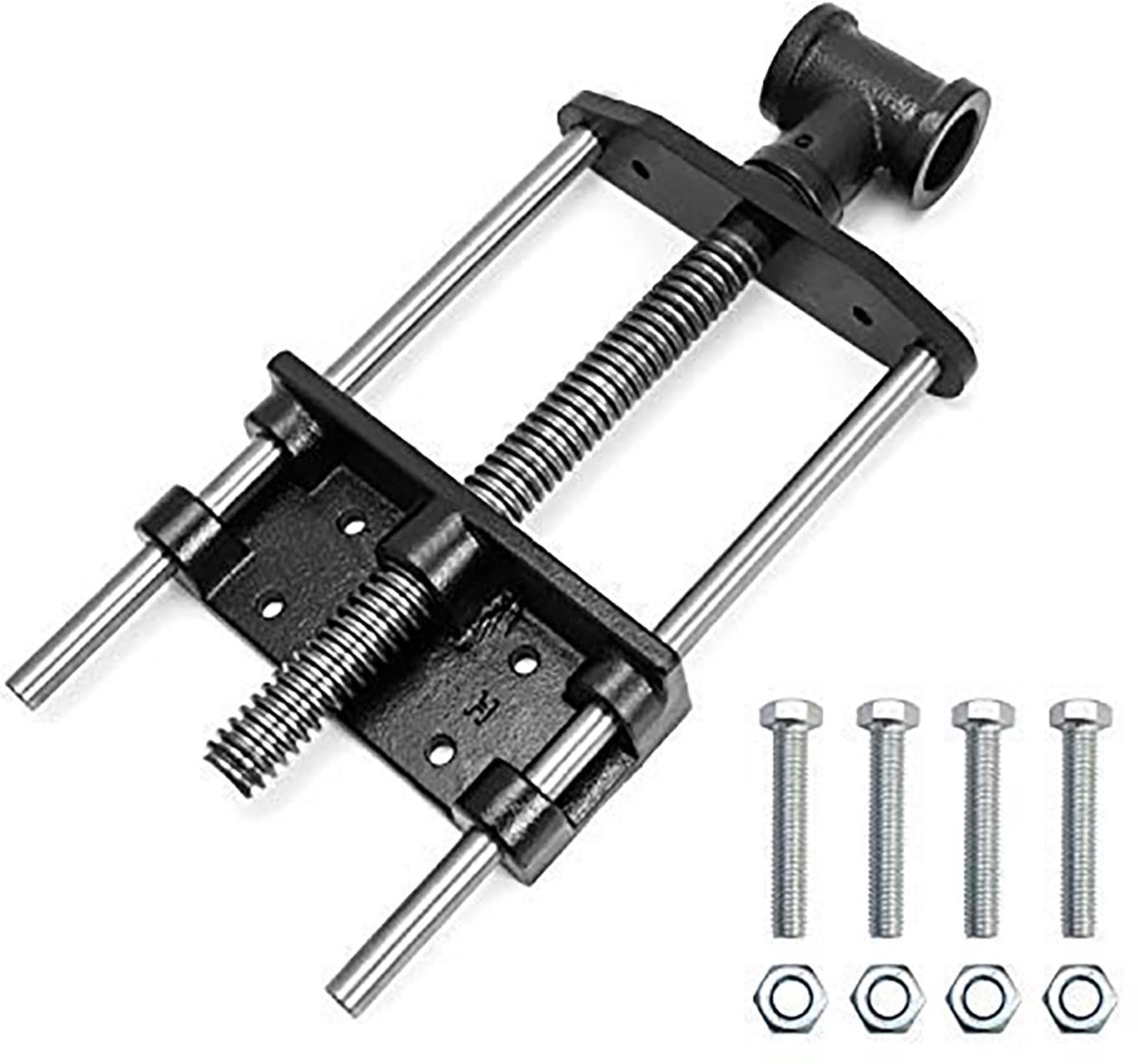 uyoyous Houtschroefstok 180 mm, bankschroef voortang, roestbescherming, schaafbank, werktafel, spanbekken, robuust en duurzaam, houtbewerking, tafelschroefstok flexibel voor houtbewerking