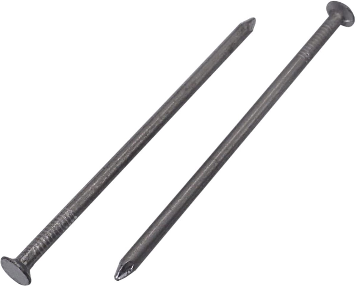 (Pack van 100 stuks) Koolstofstaal 3,0 x 70 mm constructienagels, platte ronde kop, multifunctionele gemeenschappelijke draadnagels, houtwerk (100, 3,0 x 70 mm)