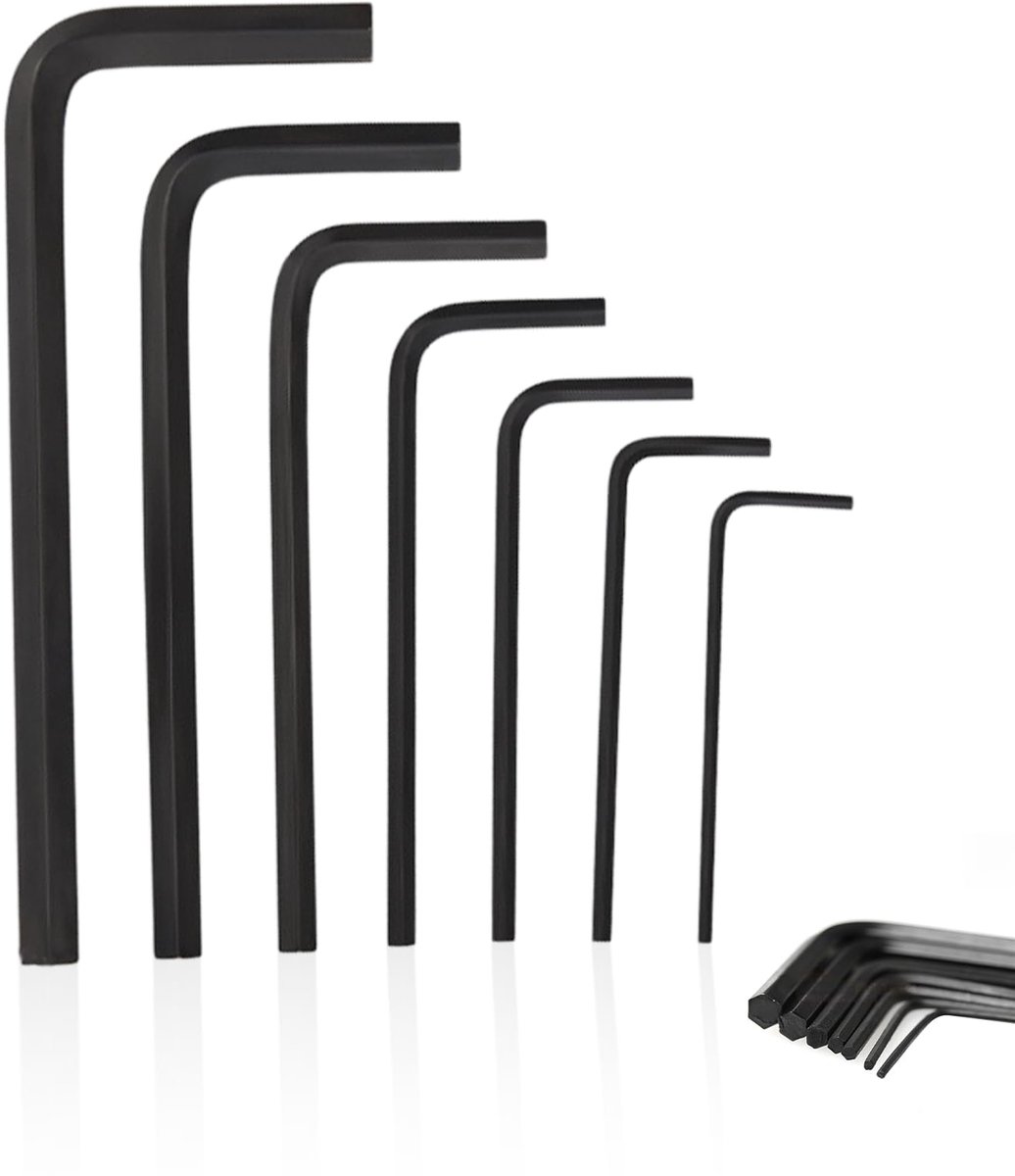 7-delige inbussleutelset, inbussleutelset, klein, inbussleutel, inbussleutel, inbussleutel, mini-inbussleutel, 0,7 mm-3 mm hex-sleutelset, sleutel voor fietsonderhoud, meubelmontage