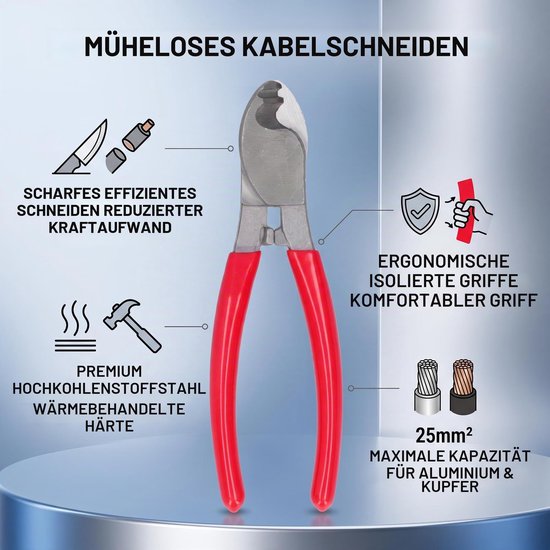Draagbare Kabelschaar Aluminium Koperen Isolatietang voor Aluminium, Koper, Communicatiekabel — afbeelding 3