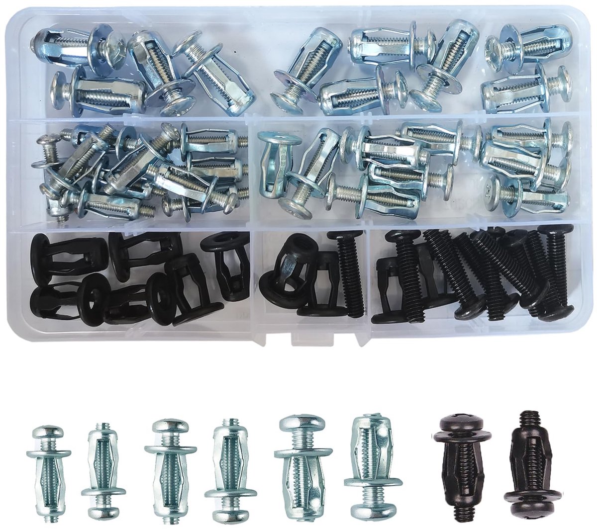 40 Sets (80pcs) M4 M5 M6 Jack Noten Petal Nuts Uitbreidingsmoer Dunne Bevestigingen Dowels met Schroeven Assemblage