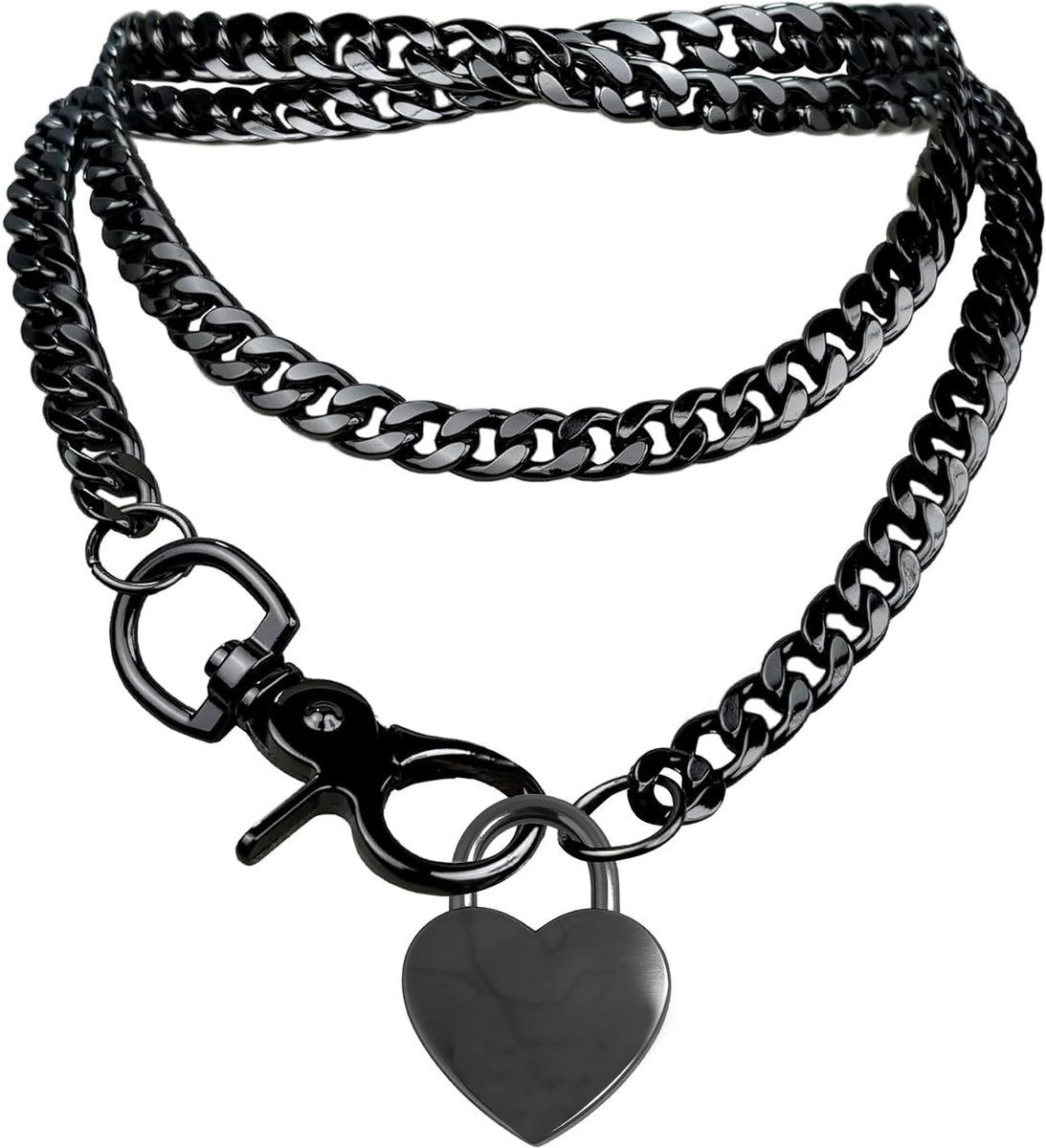 Hart ring hanger halsketting, punk goth hart ring choker vintage taille ketting, gothic hart chokers sieraden voor mannen vrouwen