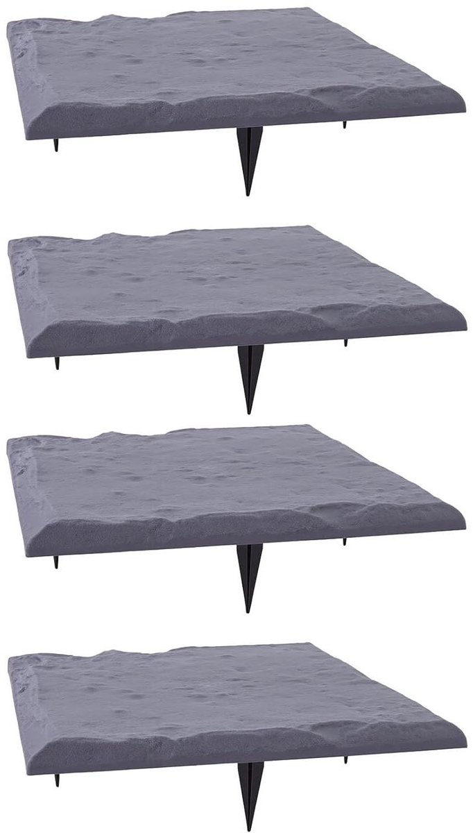 Kunststof Stapstenen - Tuinpad Stenen - Buitenpaden Aanleggen - Weerbestendige Constructie - 395x395mm - Grijs