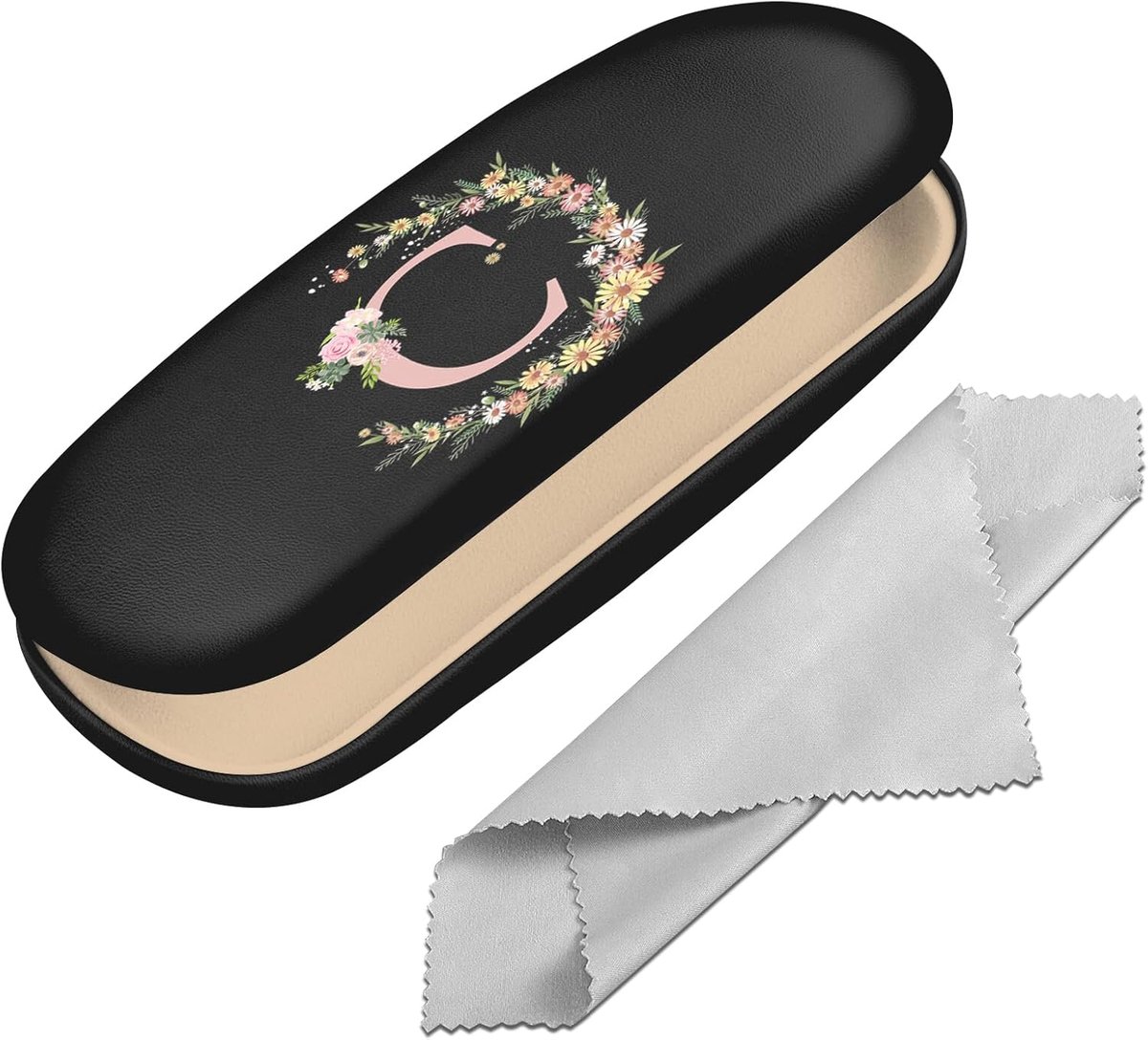 Brillenkoker Hard Shell Beschermhoes voor Bril Brillen Doos met Reinigingsdoek voor Meisjes Vrouwen Leuke Esthetische
