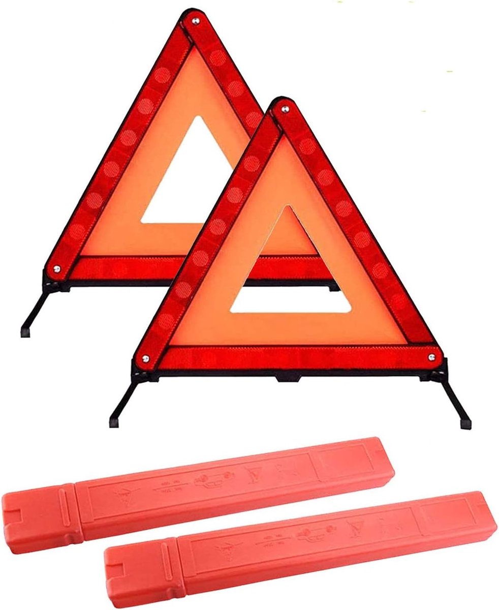Waarschuwingsdriehoek Euro met opbergdoos, ECE RED, 2 stuks