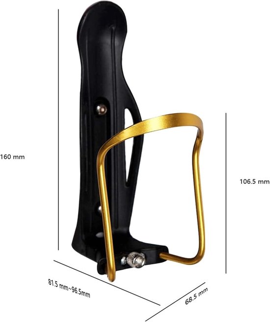 Fiets Bidonhouder - Flessenhouder Fiets - Fietstochten - Lichtgewicht Aluminium - 2 stuks - Goud — afbeelding 3