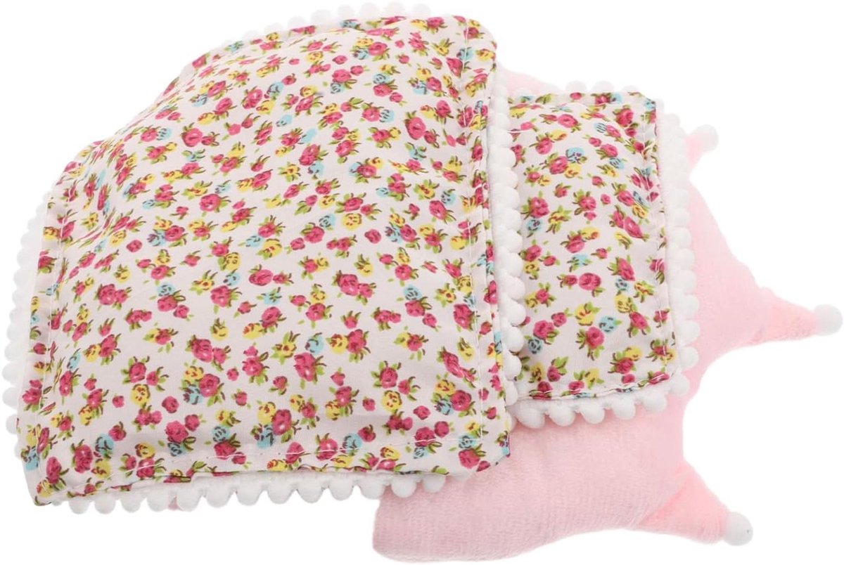 Poppenhuis Slaapzak - Mini Beddengoed - Poppen Decoratie - Gedetailleerd Vakmanschap - 165 cm - Roze