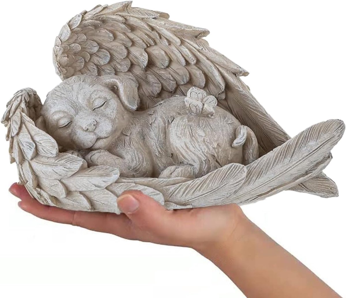 hond engel huisdier monument graf marker eerbetoon standbeeld, decoratie huisdier herdenking dier tuin standbeeld, polyresin, herdenkingssteen kat / hond, hondenengel herdenkingsbeeld