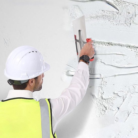 Metseltroffel - Pleistertroffel Voegtroffel - Metselwerk Afwerken - Roestvrij Staal - 30 cm - Zilver — afbeelding 4