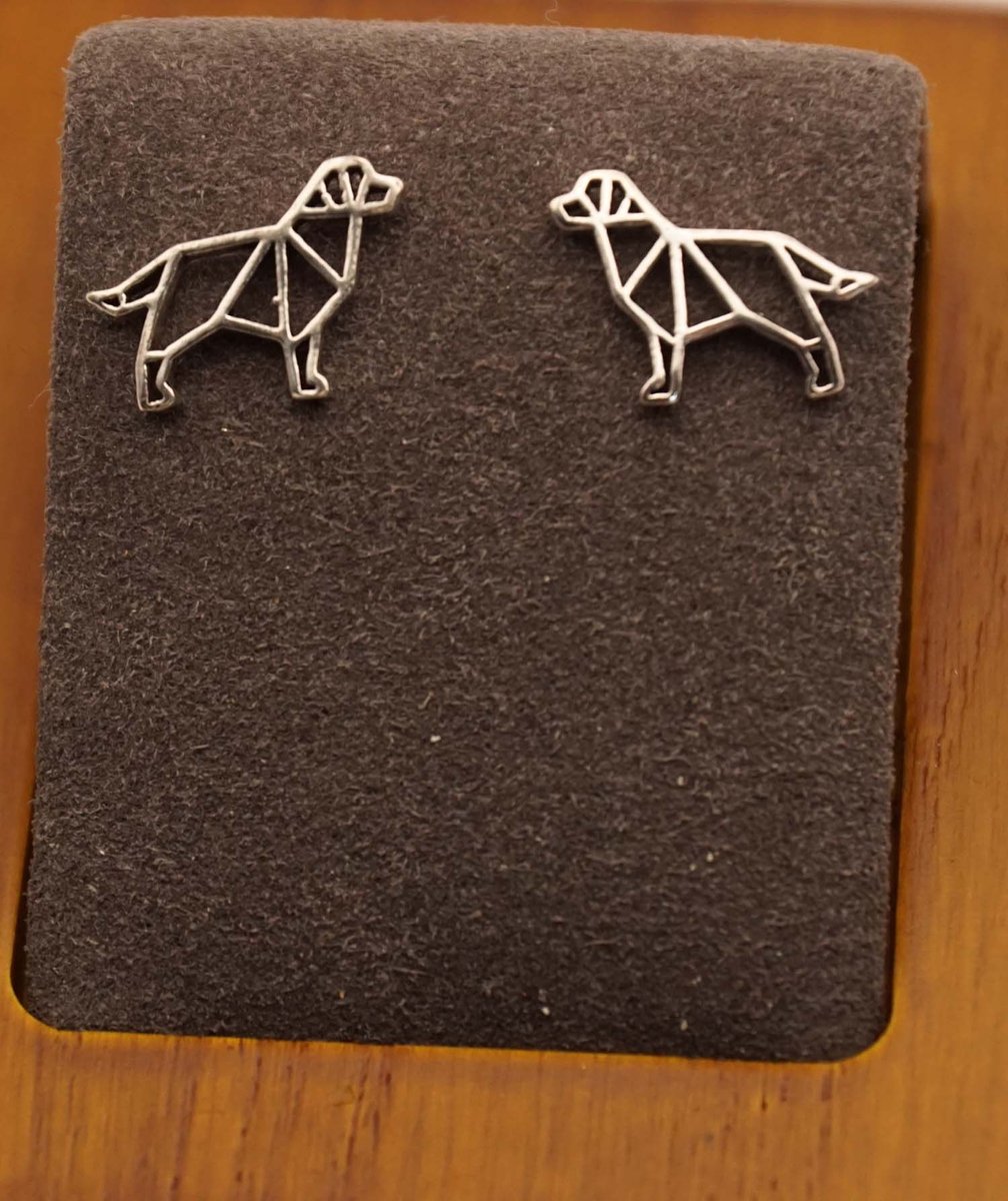 Sterling zilveren oorknopjes honden - zilveren oorbellen van een huisdier hond - leuke hondjes oorknoppen gemaakt 925 zilver - animals earring silver - oorknopjes van je huisdier - oorstekers hond - zilveren oor in stekers met hondjes
