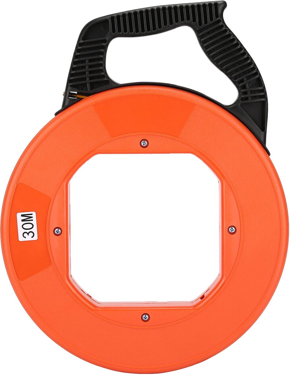 Glasvezelkabeltrekker - 30m - 4mm - Kabeltrekker - Kabelgeleider - Kabeldoorvoer door de muur - Oranje