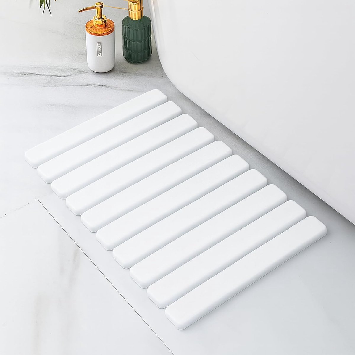 SnelShoppen - Pure 4Home Diatomiet Steen Badmat Opvouwbaar & Oprolbaar 60x39cm | Sneldrogende Douchemat, Afdruipmat voor Vaat, Absorberende Steenmat K