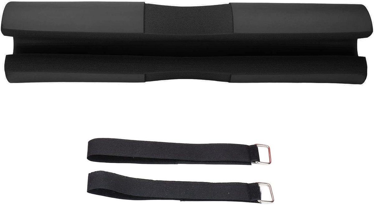 Squat Pad Halter - Halter Beschermer - Krachttraining Oefeningen - Gelijkmatige Gewichtsdeler - 43.5cm Lengte - Zwart