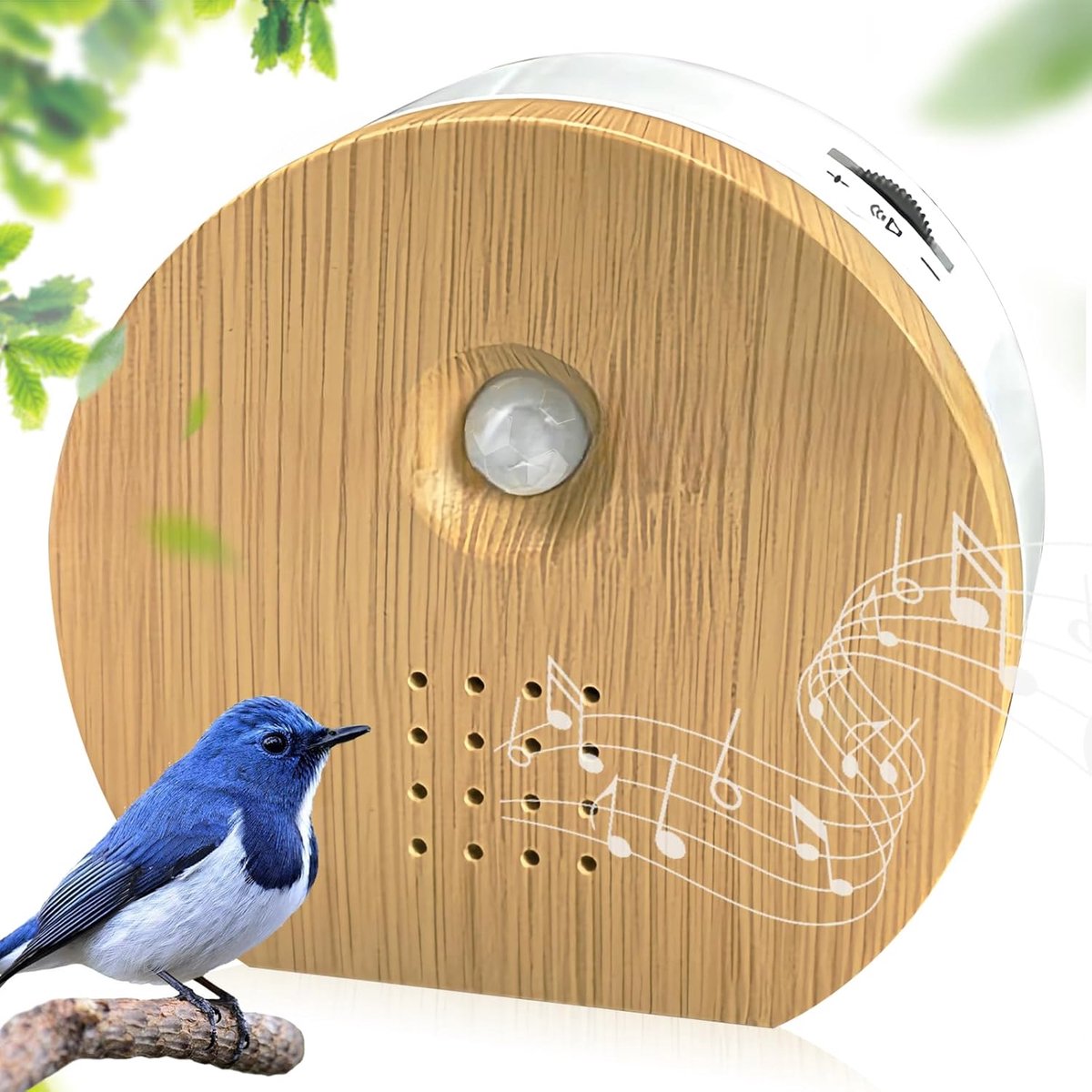 bewegungsmelder box: Vogelgeräusche box met wandmontage, natuurlijk geluid box vogelverschrikker bewegingsmelder