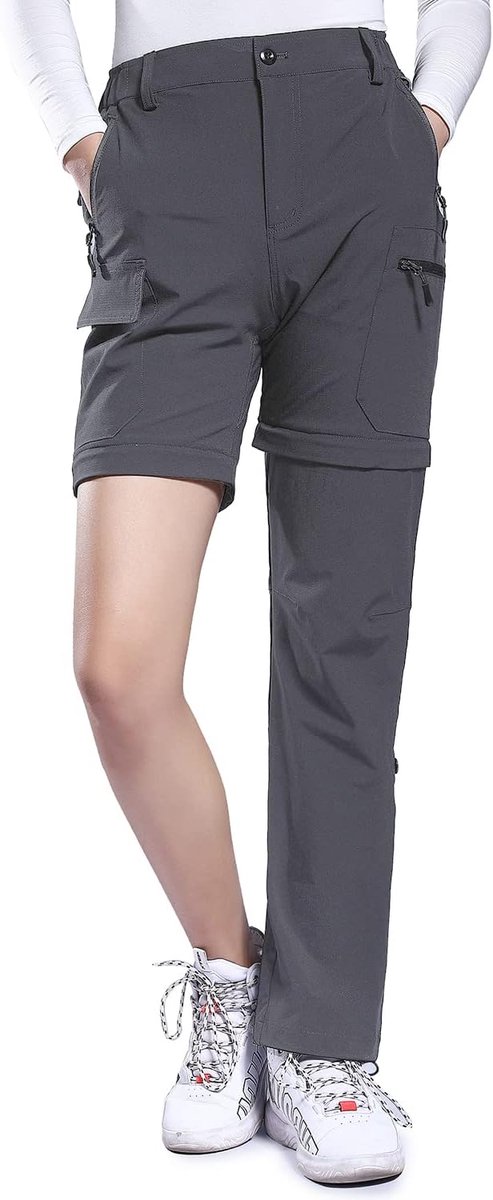 dames wandelbroek met ritssluiting ademende trekkingbroek sneldrogende uitneembare outdoorbroek stretch functionele broek zomerbroek