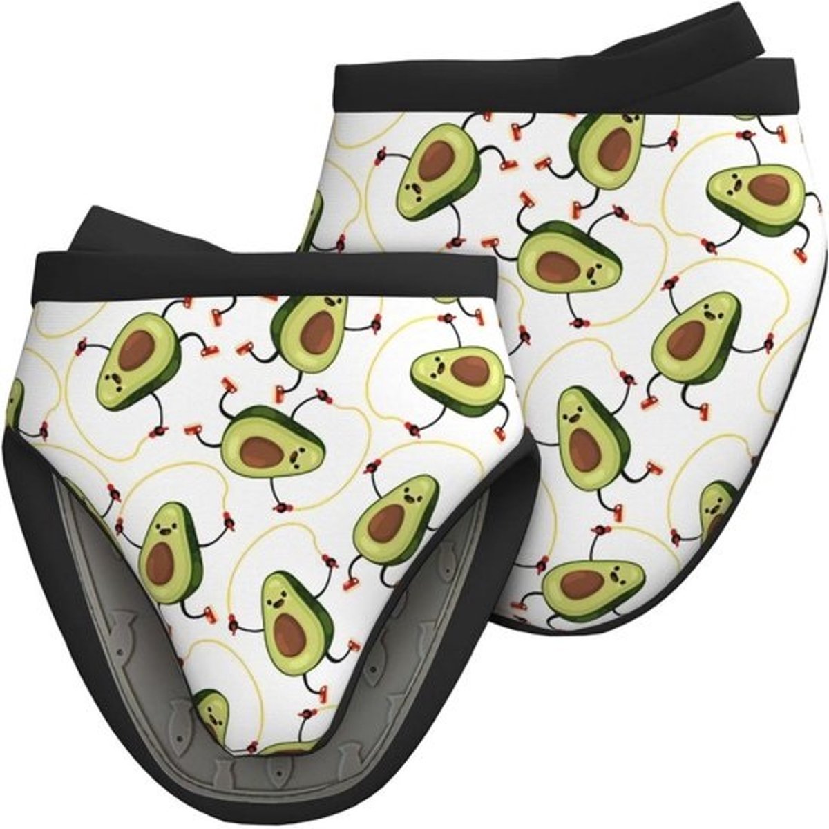 Ovenwanten met Avocado Print - Mini Keukenhandschoenen - Veilig Koken - Hittebestendig tot 260°C - 15.9 cm x 15.9 cm