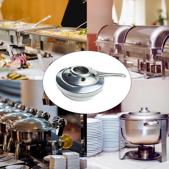2 Stuks Mini RVS Fondue Branders, Alcohol Branders voor Fondue en Camping, Perfect voor Hot Pot en Buffetten — afbeelding 3