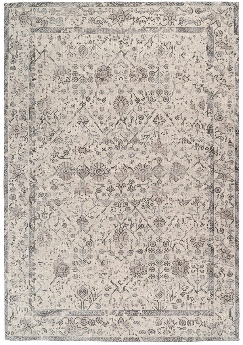 Dutch XXL Vintage Vloerkleed | Tapijt | Perry | Bloemen | Crème | 160x230 cm
