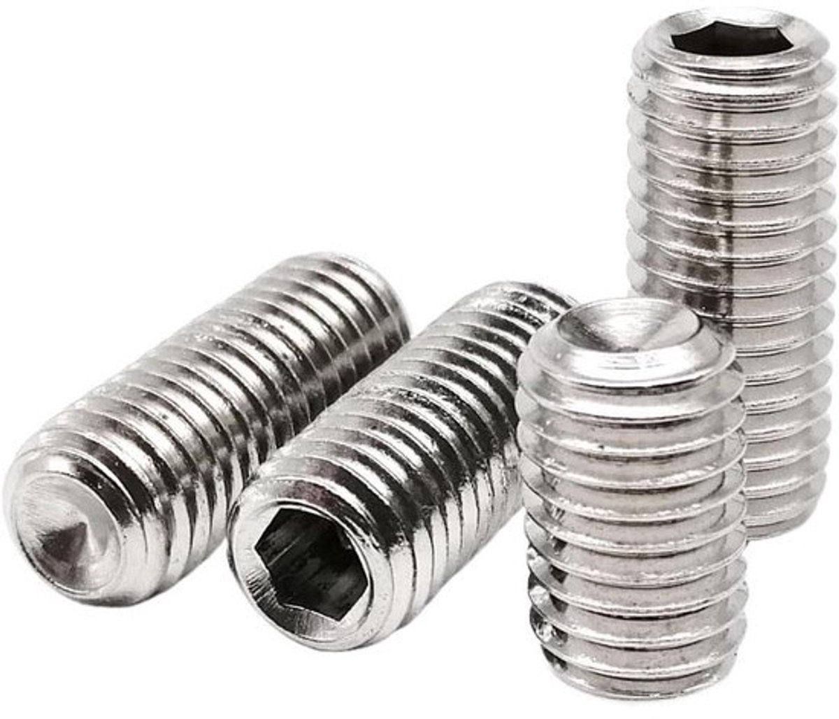 Zeskant Inbusschroeven - Stelschroeven Komkop - Metaalbewerking - 304 Roestvrij Staal - M1.6-M4 2mm-25mm - Zwart