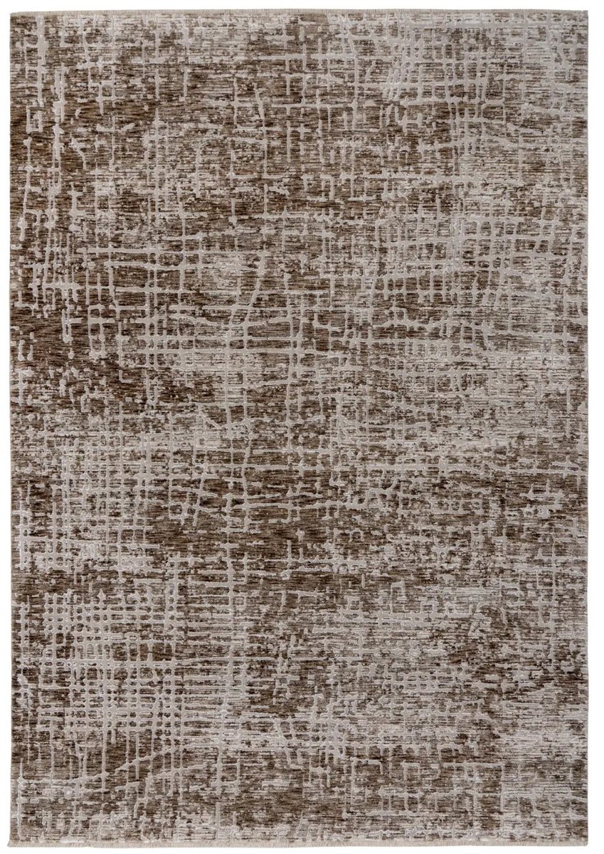 Dutch XXL Vintage Vloerkleed | Tapijt | Amora | Lijnen | Taupe | 80x150 cm