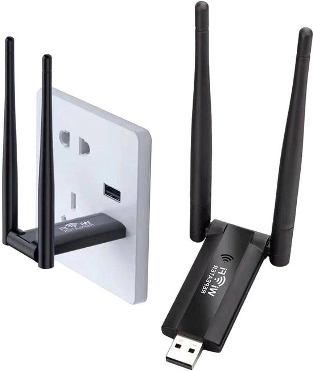 Wifi Versterker - Signaal Booster - Internet Bereik Uitbreiden - Verwijdert Dode Zones - 12 x 6 x 3 cm