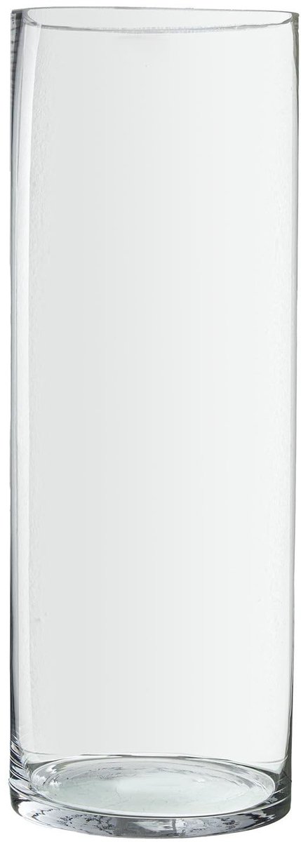 Vloervaas van glas - Cylindervormig - 18 x 18 x 50 cm - Transparant
