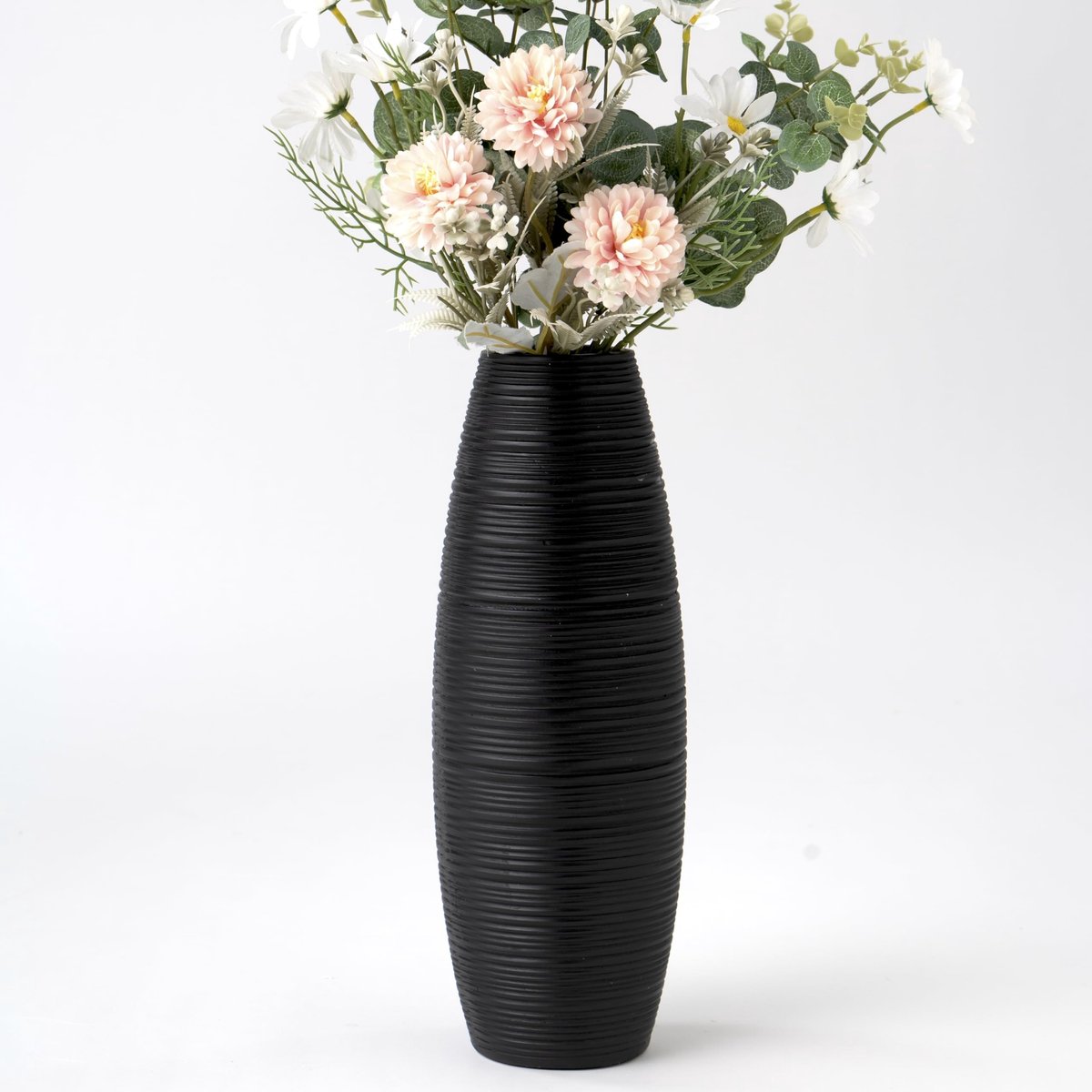 Decoratieve Vaas - Handgemaakt van Hout - Zilver