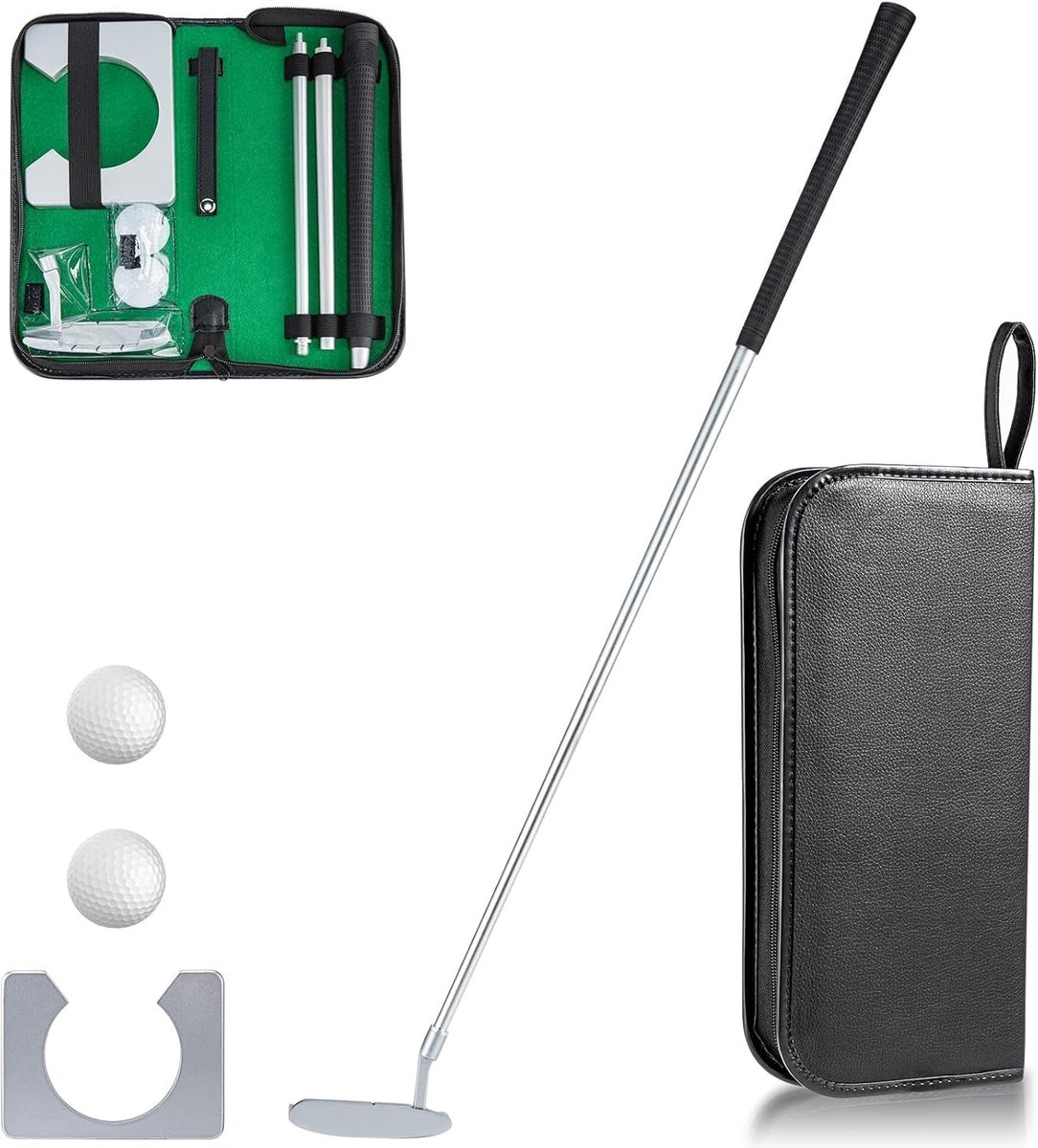 Indoor golf putting cup - oefen je putting vaardigheden met putter, ballen en tas voor thuisgebruik