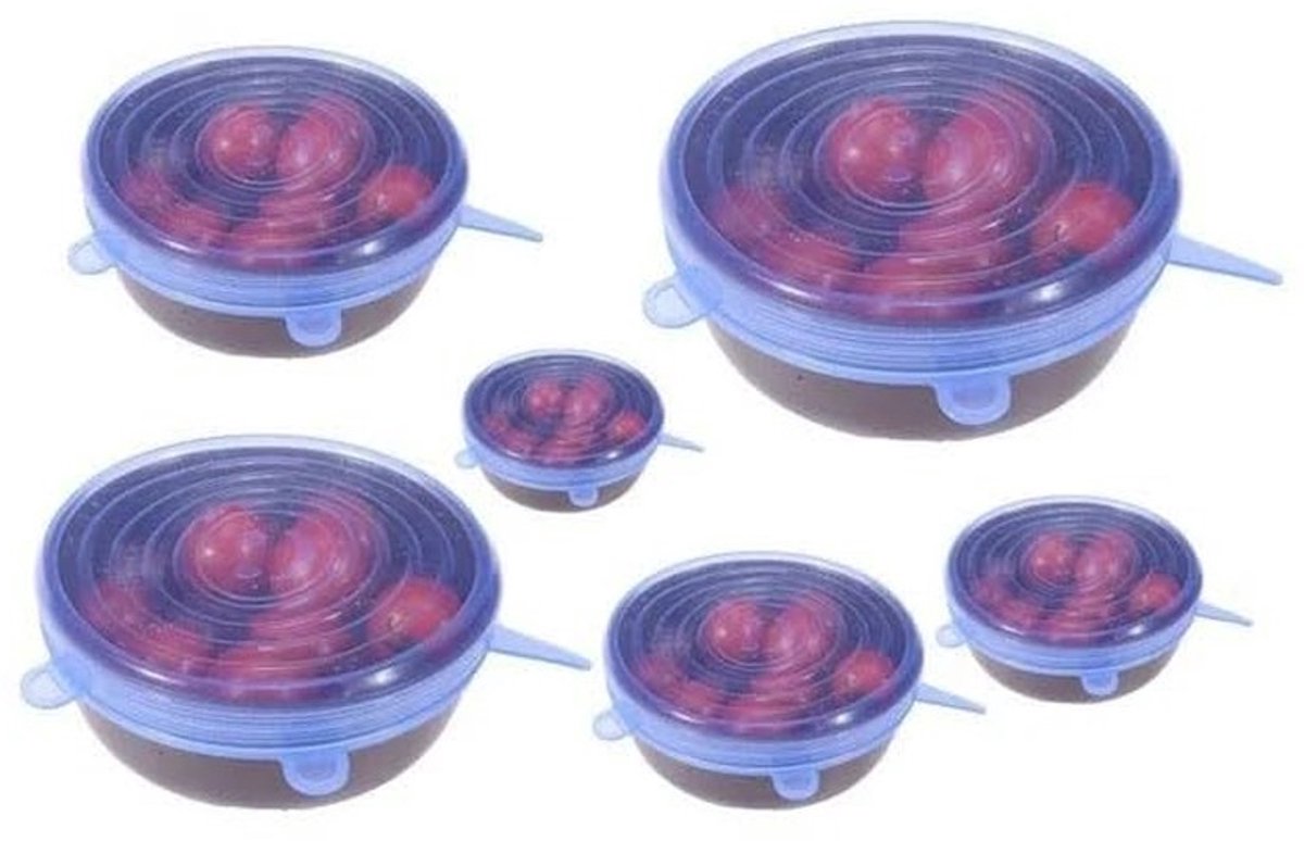 Universele Siliconen Stretch Lids - Set van 6