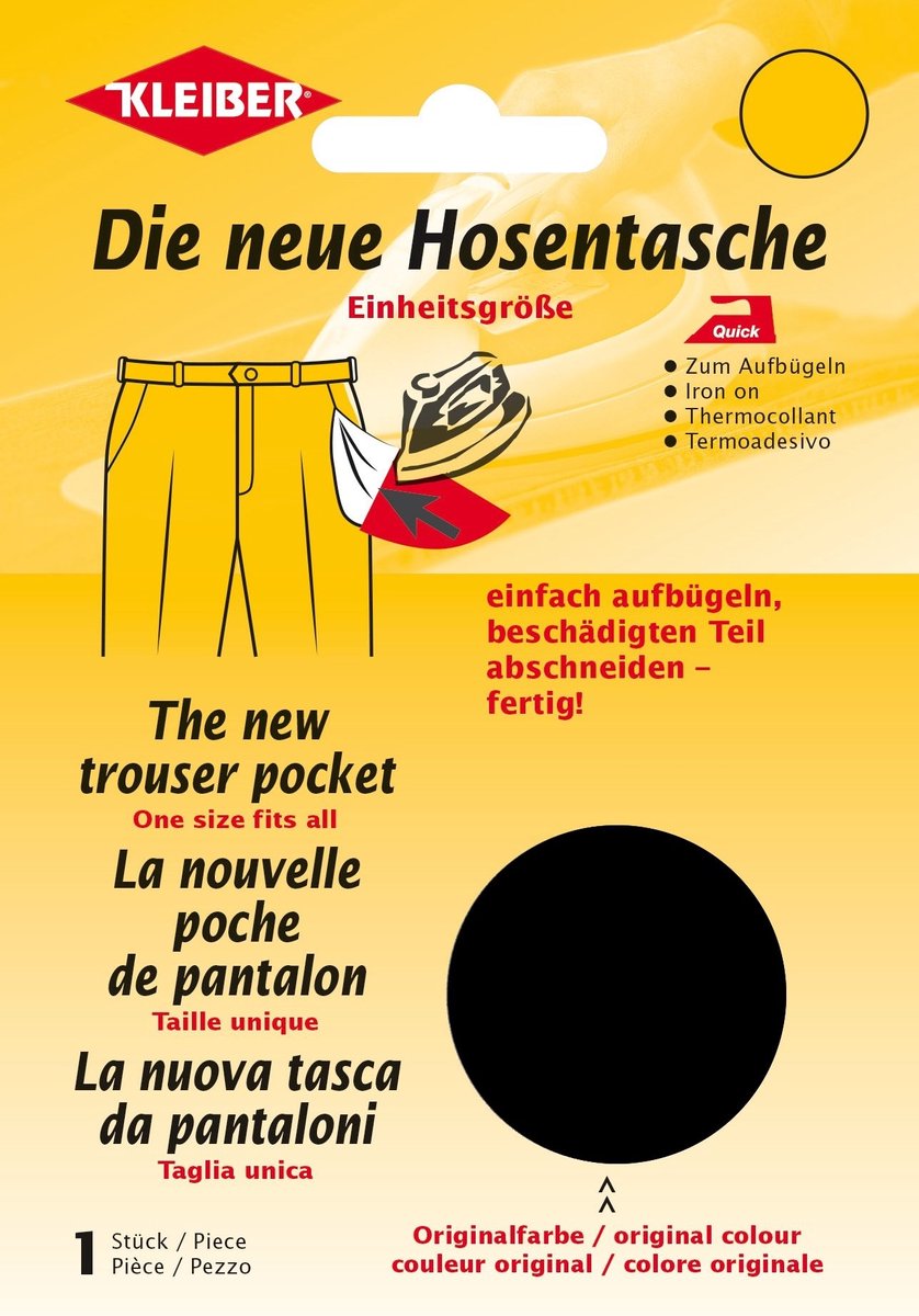 Vervangende broekzakken - 100% katoen - Zwart