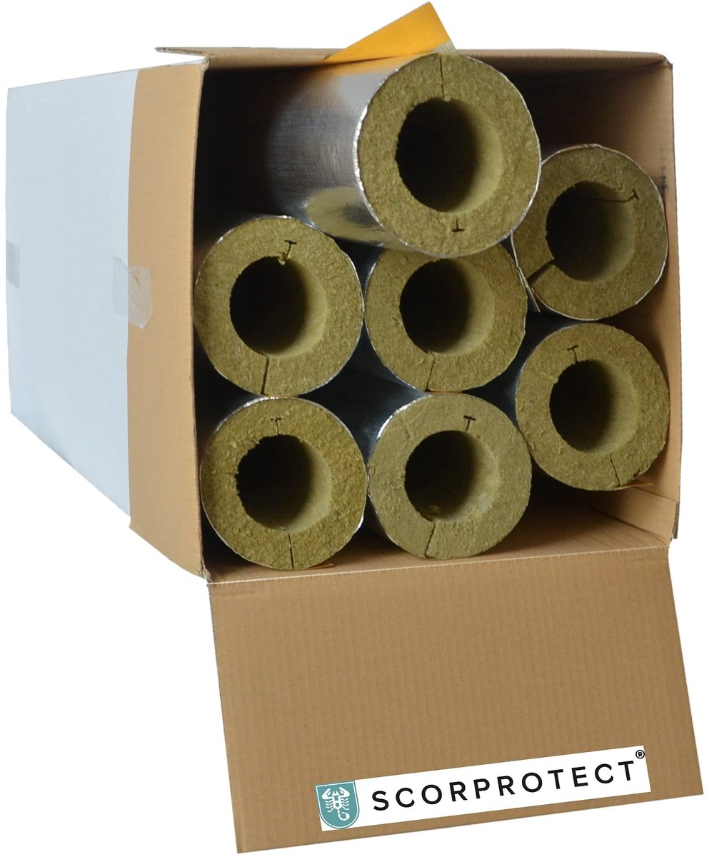 Aluminium Geïsoleerde Pijp Schaal - Rockwol Isolatie 76 x 30 mm
